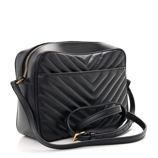 Calfskin Matelasse Monogram Lou Camera Bag Deep Marine