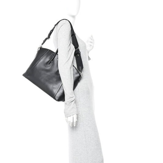 Box Calfskin Small Antigona Sport Top Handle Bag Black