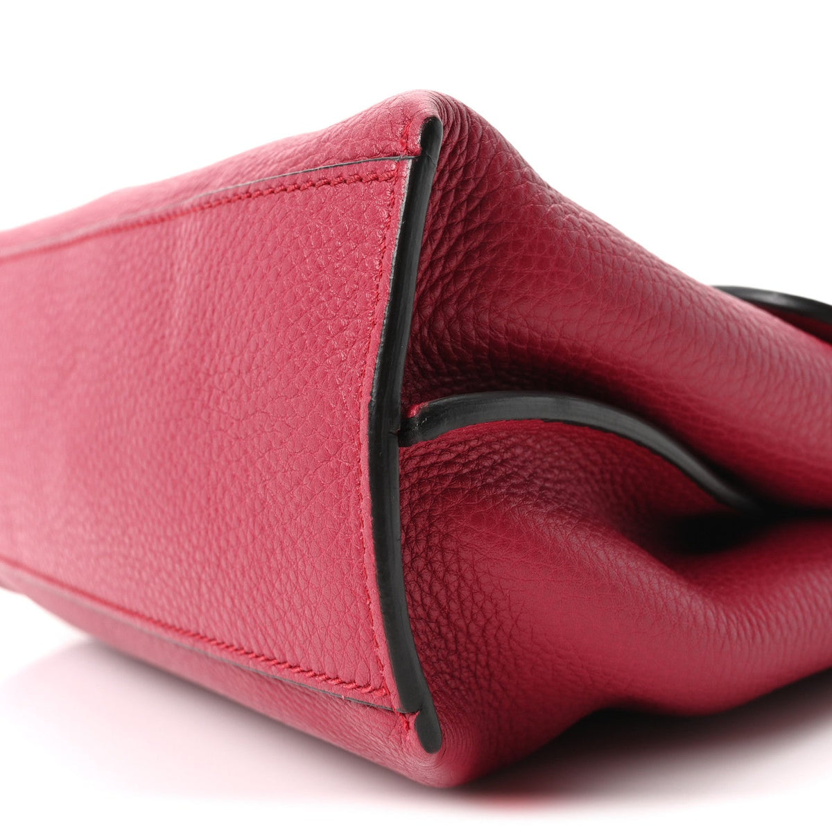 Cellarius Calfskin Small Bamboo Daily Top Handle Bag Dark Pink