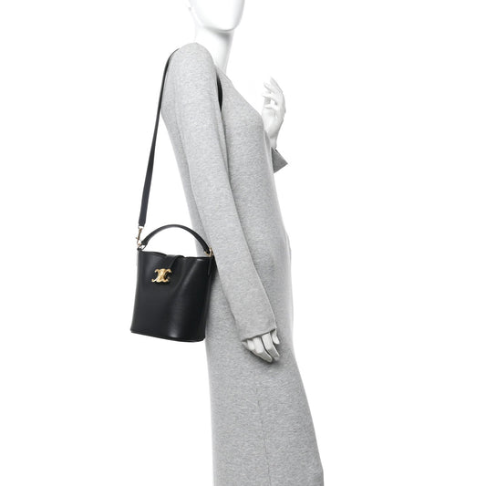 Smooth Calfskin Triomphe Small Louise Bag Black