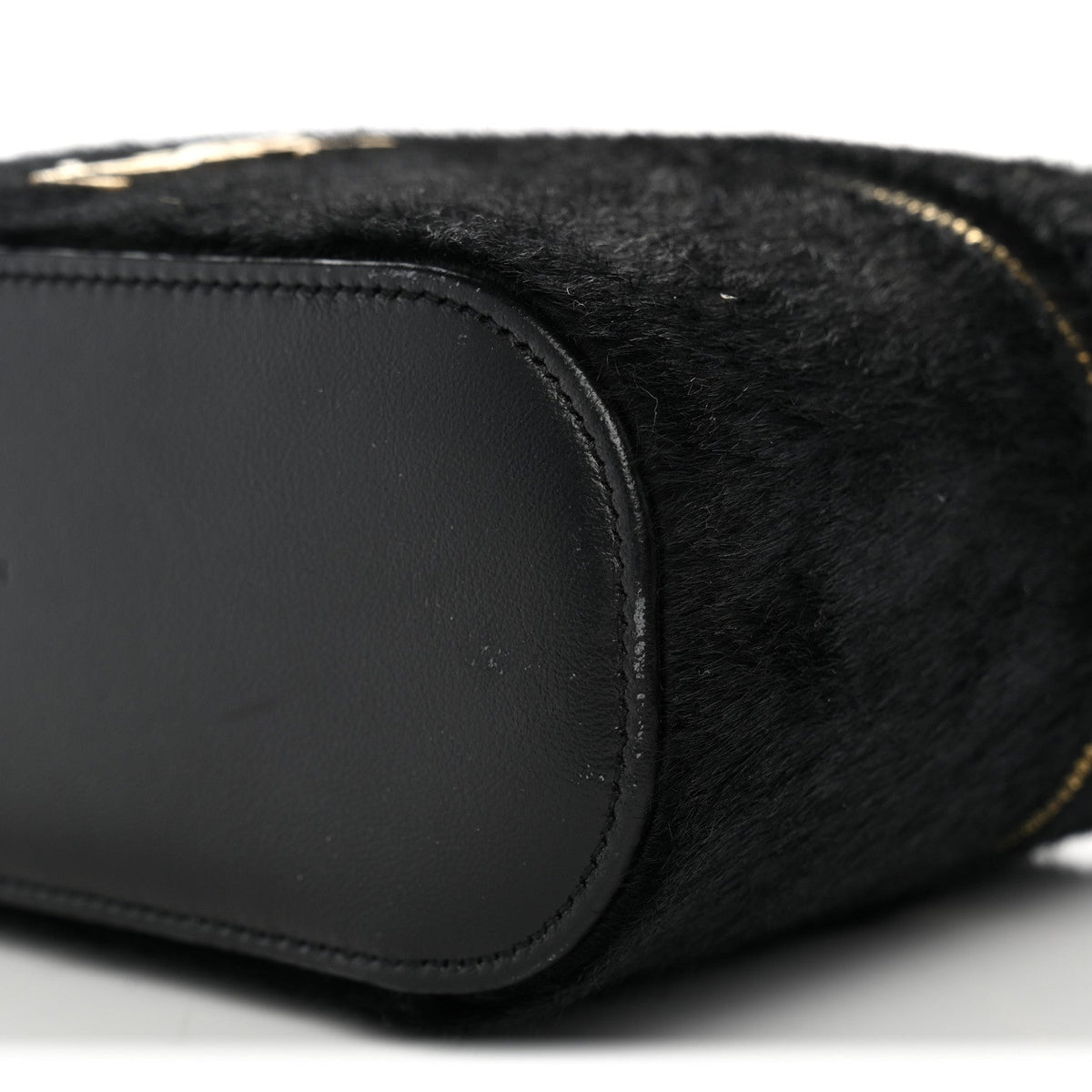 Pony Hair Mini Gaby Vanity Case Black