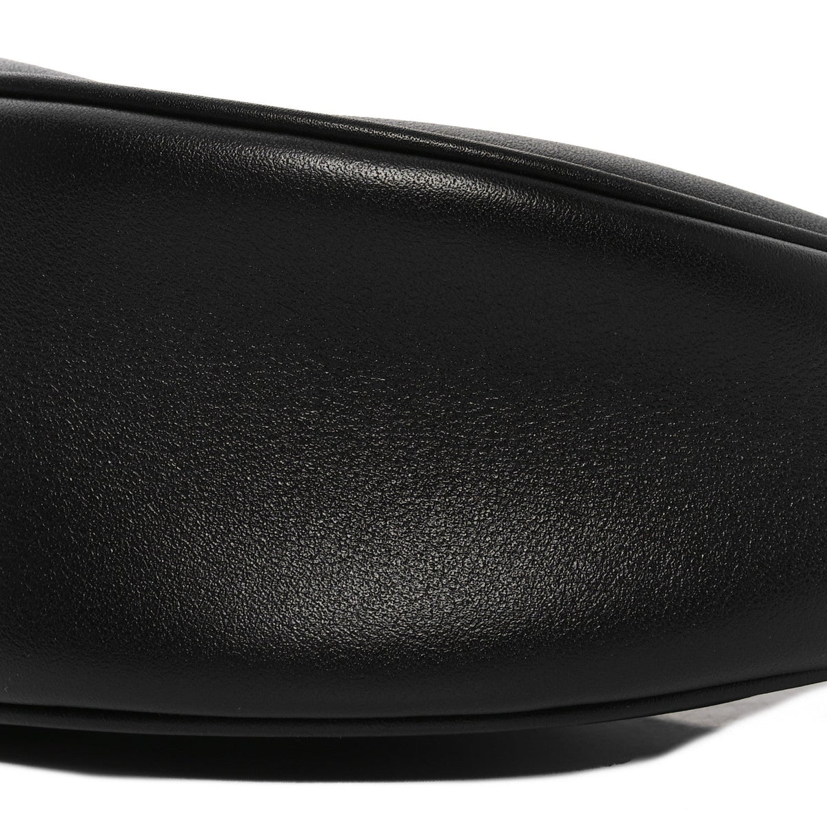 Calfskin Ava Logo Shoulder Bag Black