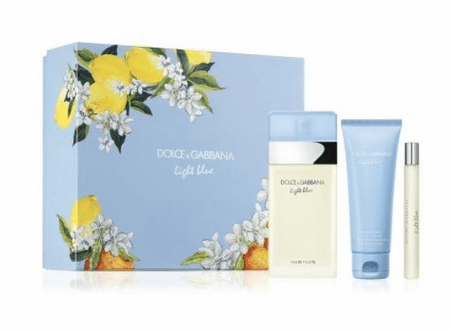 Dolce & Gabbana Light Blue Women Set 3.4oz EDT & 1.7oz Body Lotion & .34oz EDT