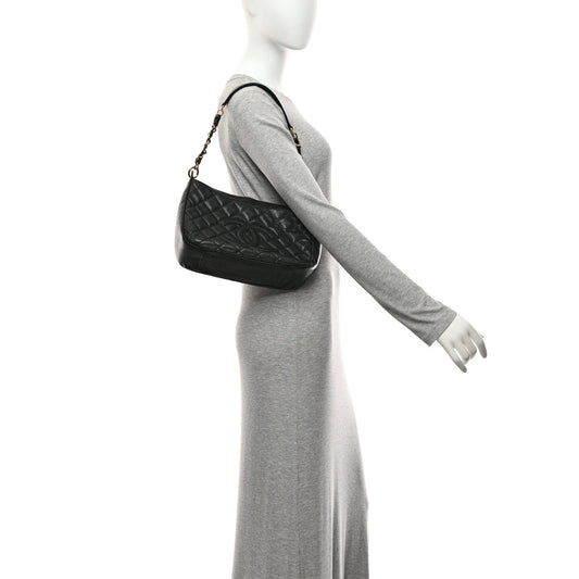 Caviar Quilted Timeless CC Shoulder Bag Black