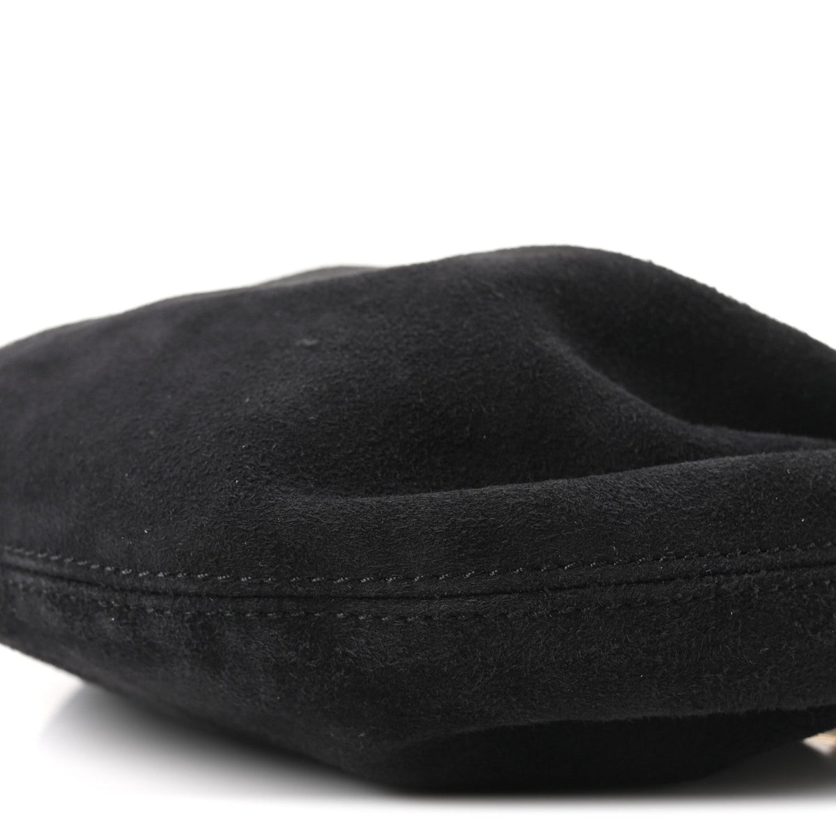 Suede Mini Bracelet Hobo Bag Black