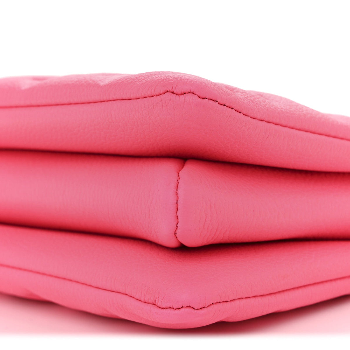 Calfskin Embossed Monogram Coussin BB Rose Fluo