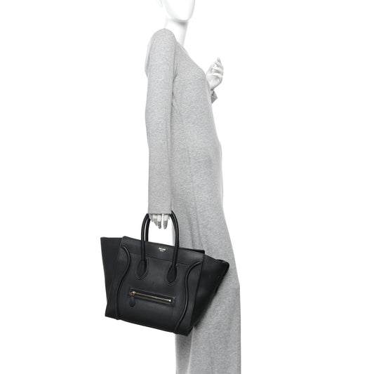 Smooth Calfskin Mini Luggage Black