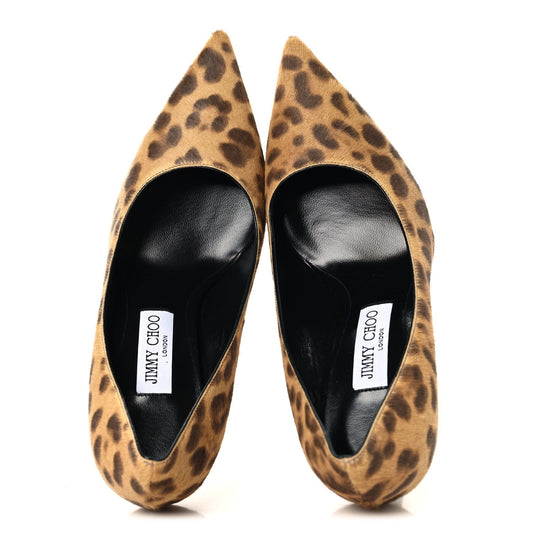 Pony Hair Leopard Print Love 85 Pumps 40 Natural