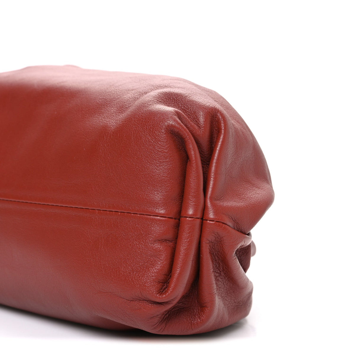 Smooth Butter Calf The Pouch Oversized Clutch Rust