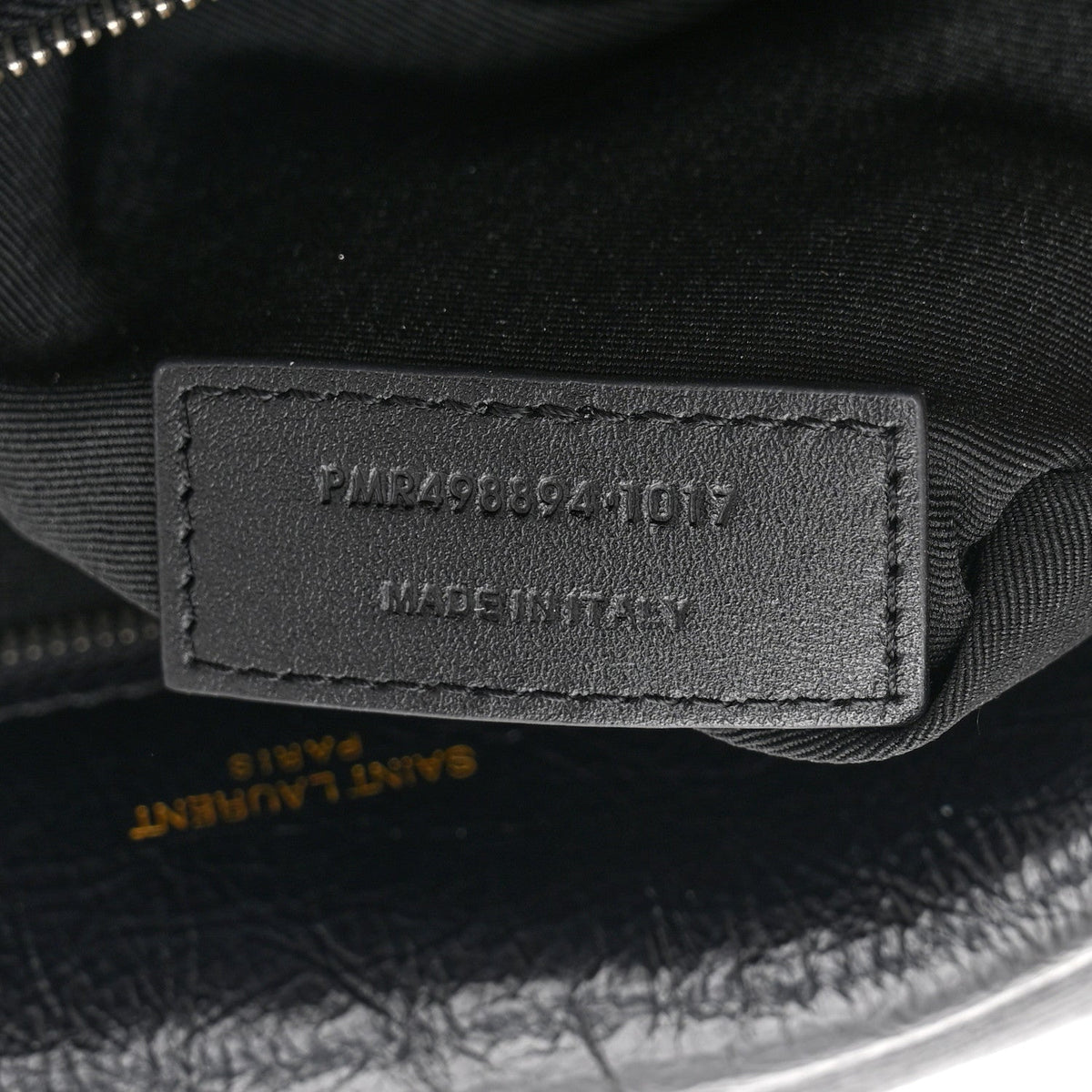 Crinkled Calfskin Matelasse Monogram Medium Niki Chain Satchel Black