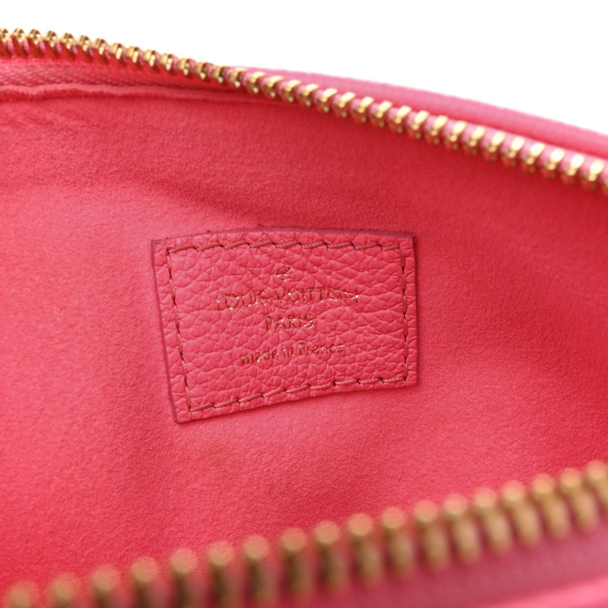 Calfskin Embossed Monogram Coussin BB Rose Fluo