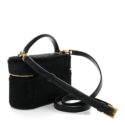 Pony Hair Mini Gaby Vanity Case Black