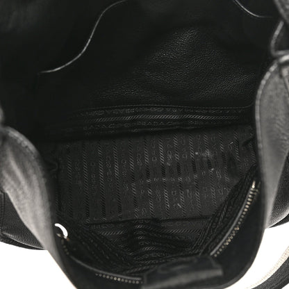 Vitello Daino Soft Hobo Messenger Bag Black