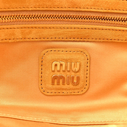 Suede Matelasse Large Arcadie Top Handle Bag Whiskey