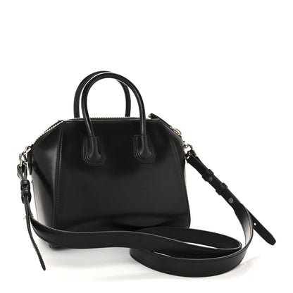 Shiny Lord Calfskin Mini Antigona Black