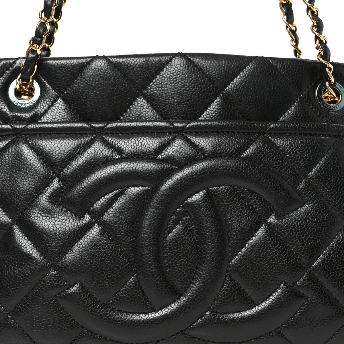 Caviar Quilted Timeless CC Soft Tote Black