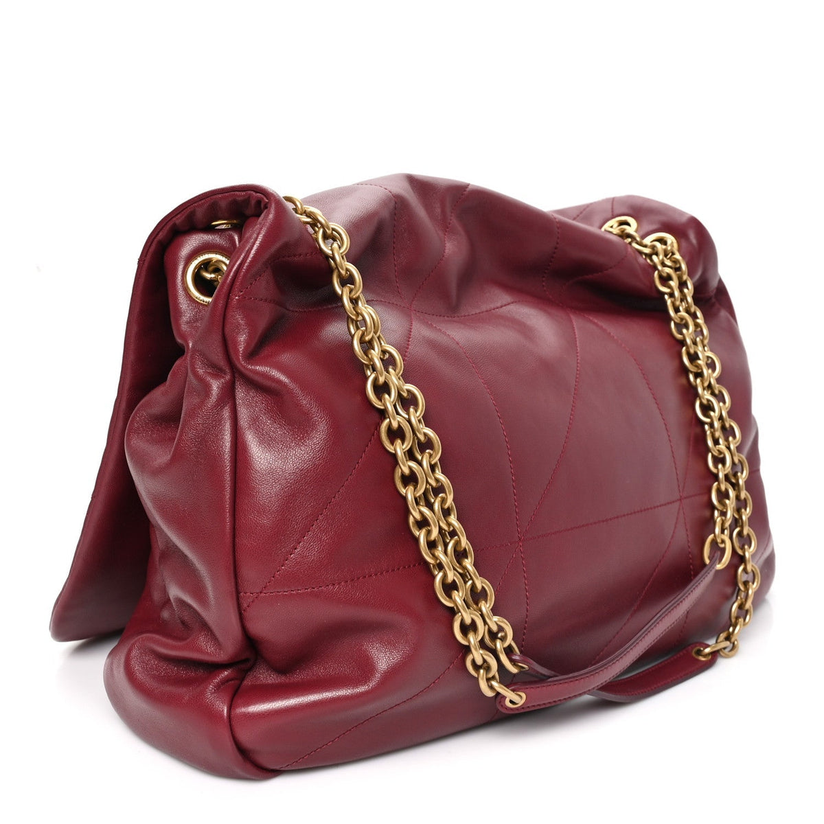 Lambskin Matelasse Monogram Large Jamie 4.3 New Dark Bordeaux