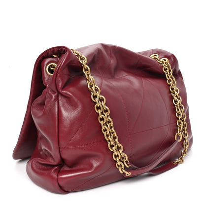 Lambskin Matelasse Monogram Large Jamie 4.3 New Dark Bordeaux