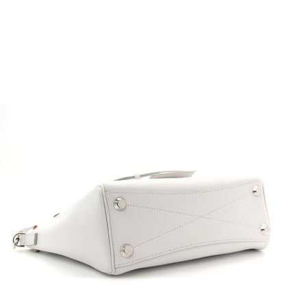 Smooth Calfskin Mini Bel Air Carry All Bag White