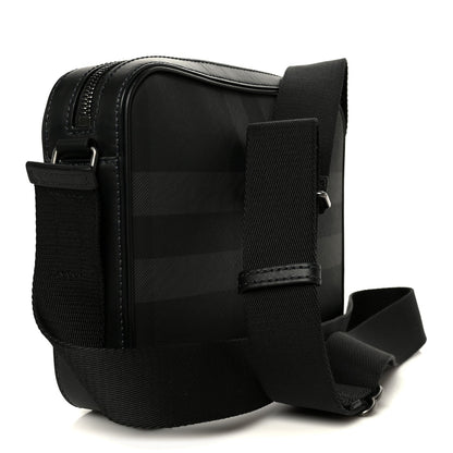 Coated Canvas Calfskin Check Muswell Bag Charcoal