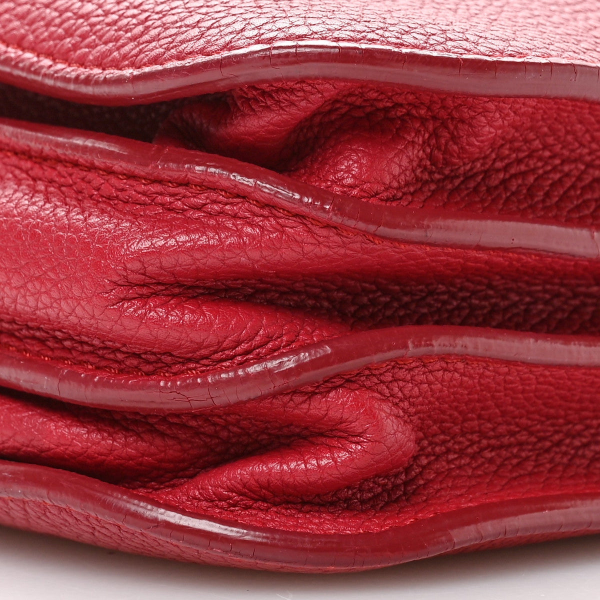 Grained Calfskin Milky Way Shoulder Bag Red