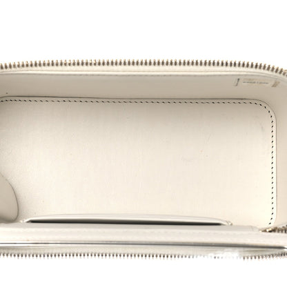 Caviar Quilted Small Vanity Case With Chain White