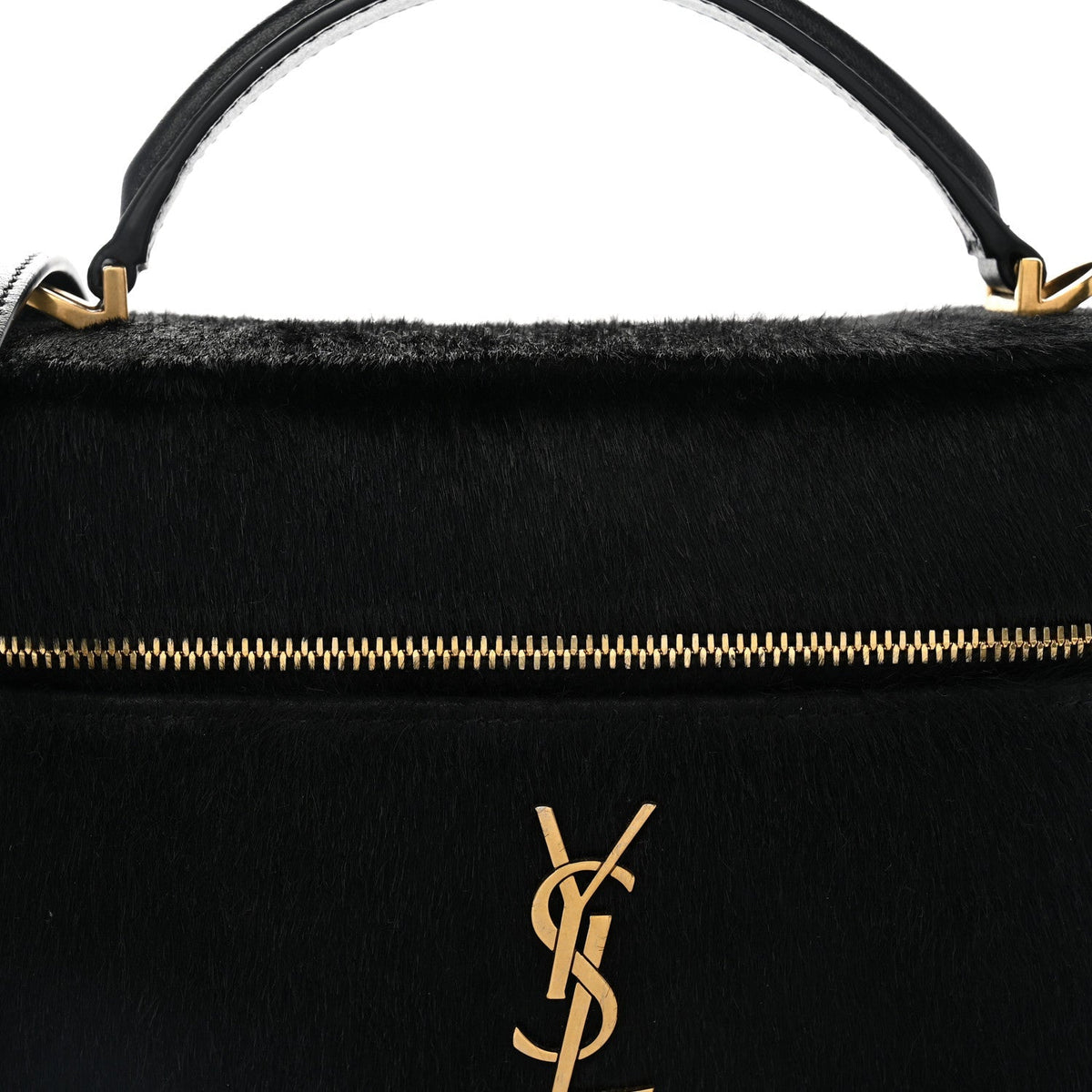 Pony Hair Mini Gaby Vanity Case Black