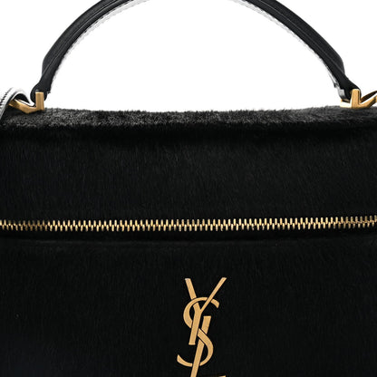 Pony Hair Mini Gaby Vanity Case Black