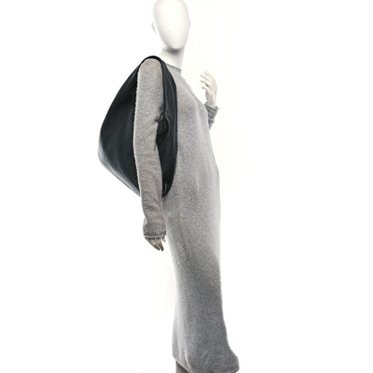 Grained Calfskin Medium Everyday Shoulder Bag Bottle Green