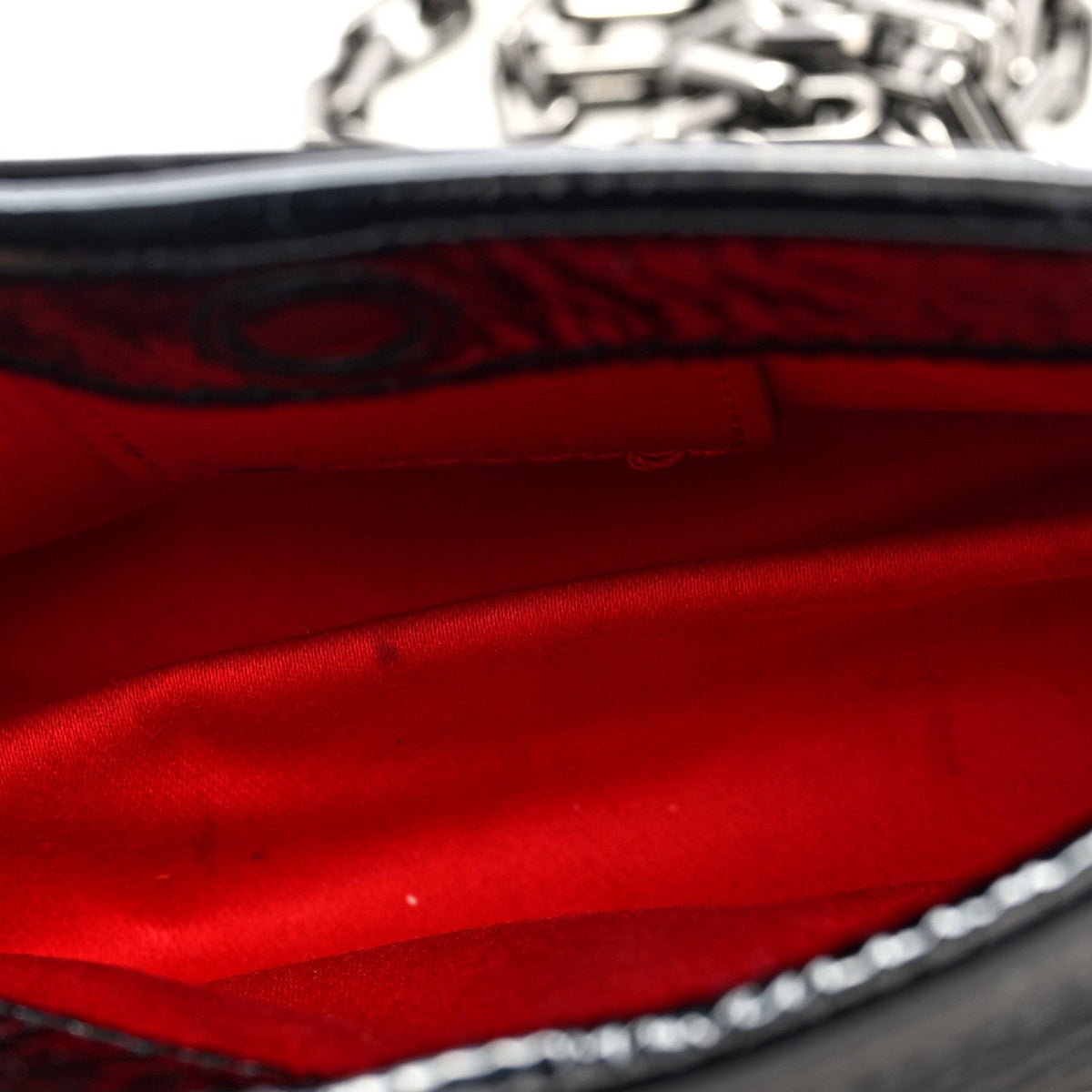 Patent Vog Small Loubitwist Clutch Black