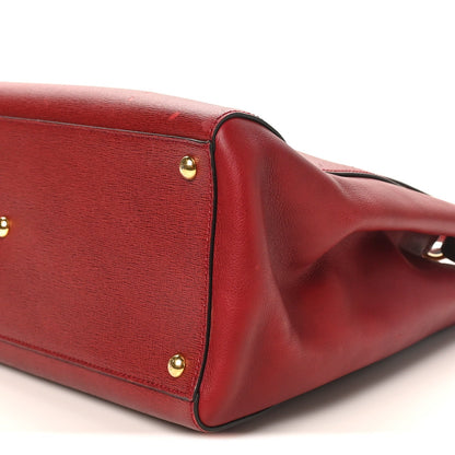 Vitello Elite Regular 2Jours Tote Rosso Scuro Ciliegia