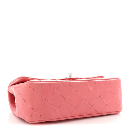 Lambskin Quilted Mini Rectangular Flap Pink