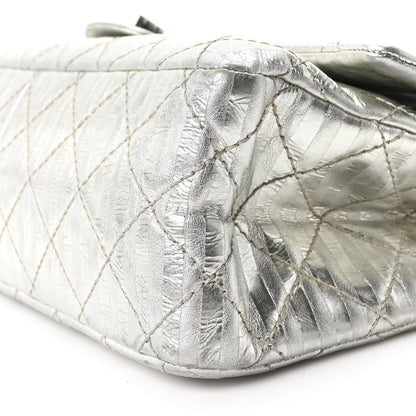Metallic Striped Calfskin 2.55 Reissue 226 Flap Silver Silver