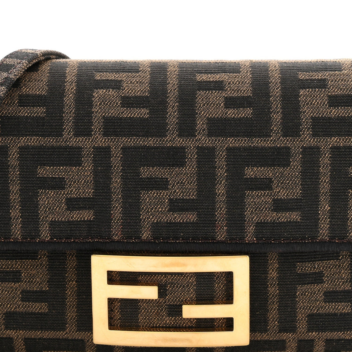 Fabric Jacquard FF 1974 Mini Baguette Tobacco Moro Black