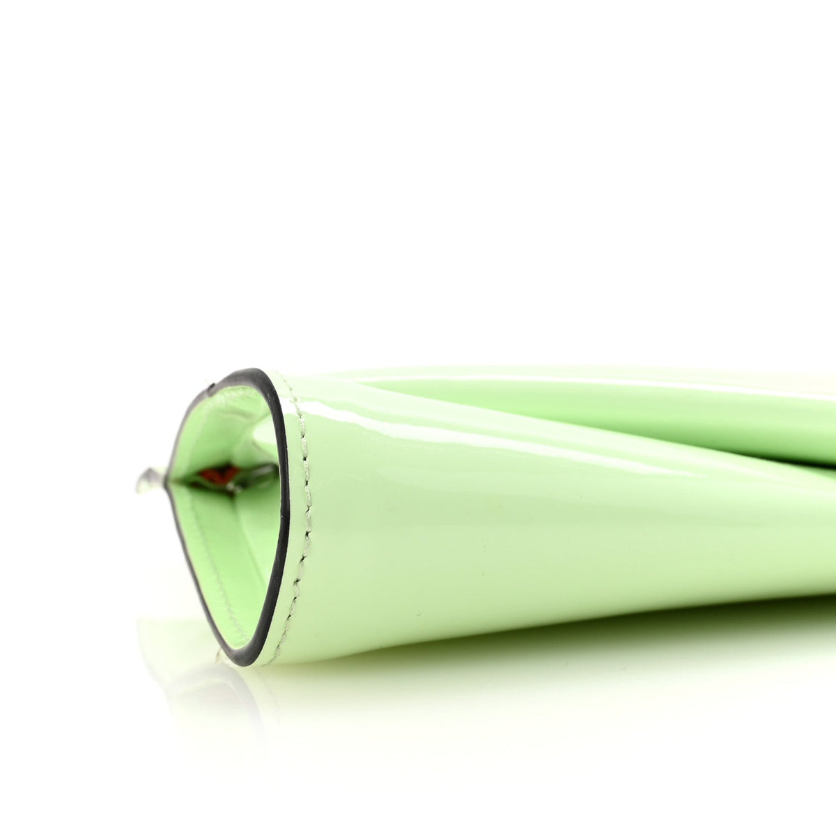 Patent Psychic Loubitwist Clutch Studio Green