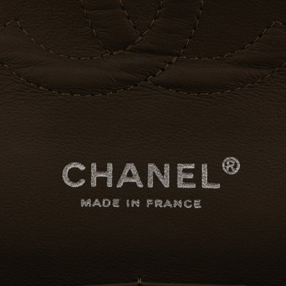 Caviar Quilted Medium Double Flap Taupe