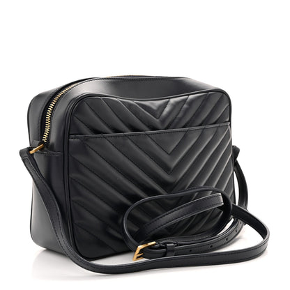 Calfskin Matelasse Monogram Lou Camera Bag Deep Marine