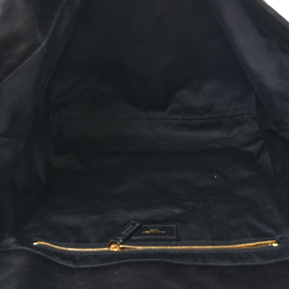 Lambskin Quilted Maxi Icare Shopping Tote Black
