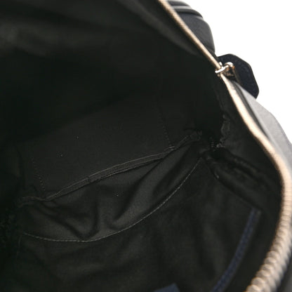 X SHAWN STUSSY Grained Calfskin Ox Head Crossbody Backpack Navy Blue