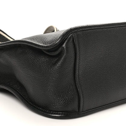 Vitello Daino Soft Hobo Messenger Bag Black