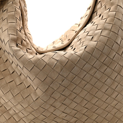 Suede Intrecciato Large Hop Mastice