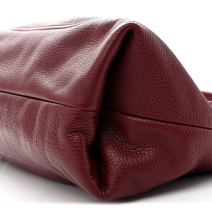 Grained Calfskin Softbit Maxi Shoulder Bag Rosso Ancora