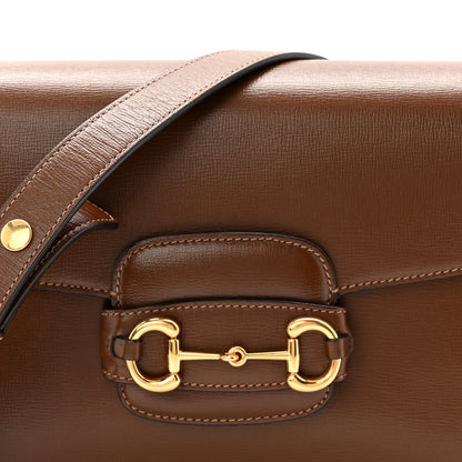 Azalea Calfskin Horsebit 1955 Shoulder Bag Brown Sugar