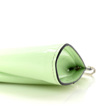 Patent Psychic Loubitwist Clutch Studio Green