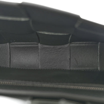 Calfskin Maxi Intreccio Cassette With Strap Bag Dark Green