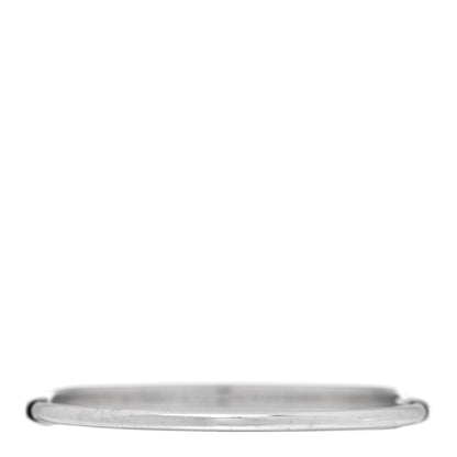 18K White Gold Lock Narrow Bangle Bracelet