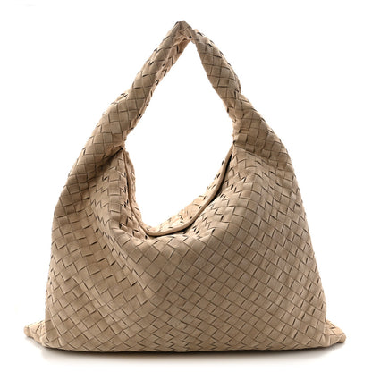 Suede Intrecciato Large Hop Mastice