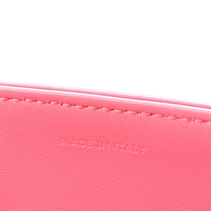Shiny Calfskin Triomphe Chain Shoulder Bag Flamingo