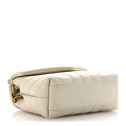 Calfskin Y Quilted Monogram Toy Loulou Crossbody Bag Crema Soft