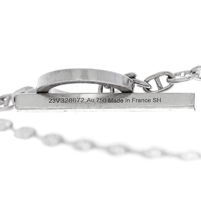 18K White Gold Diamond Chaine d'Ancre Contour Bracelet SH